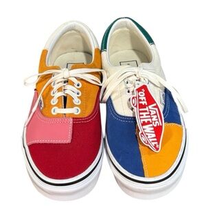 Vans Era 'Patchwork' Multi-Color Low Top Skateboard Shoes Sz (M) 7 (W) 8.5
